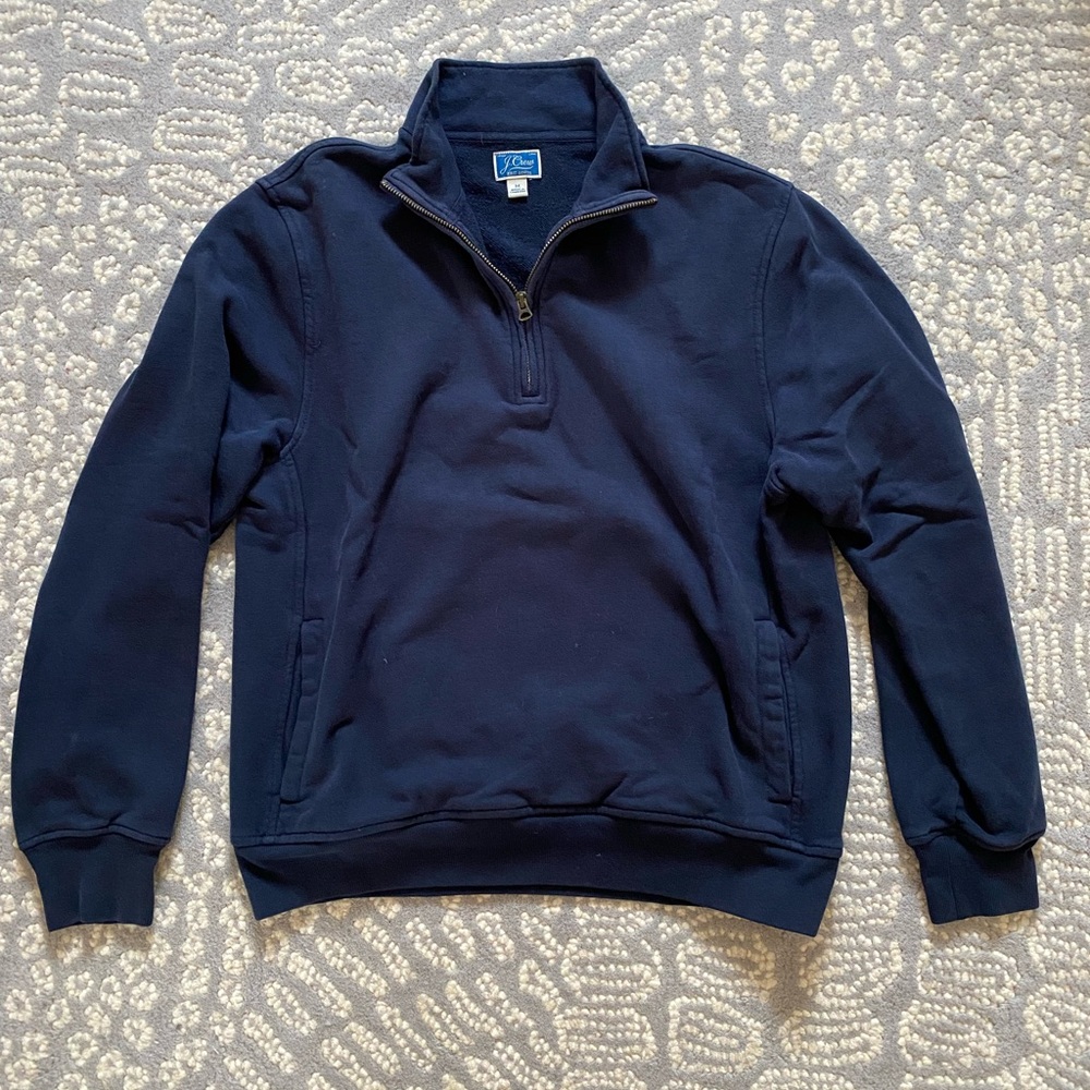 J.Crew Navy Quarter Zip Sweatshirt